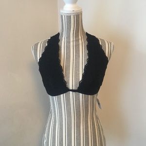 NWT Free People bralette, black lace